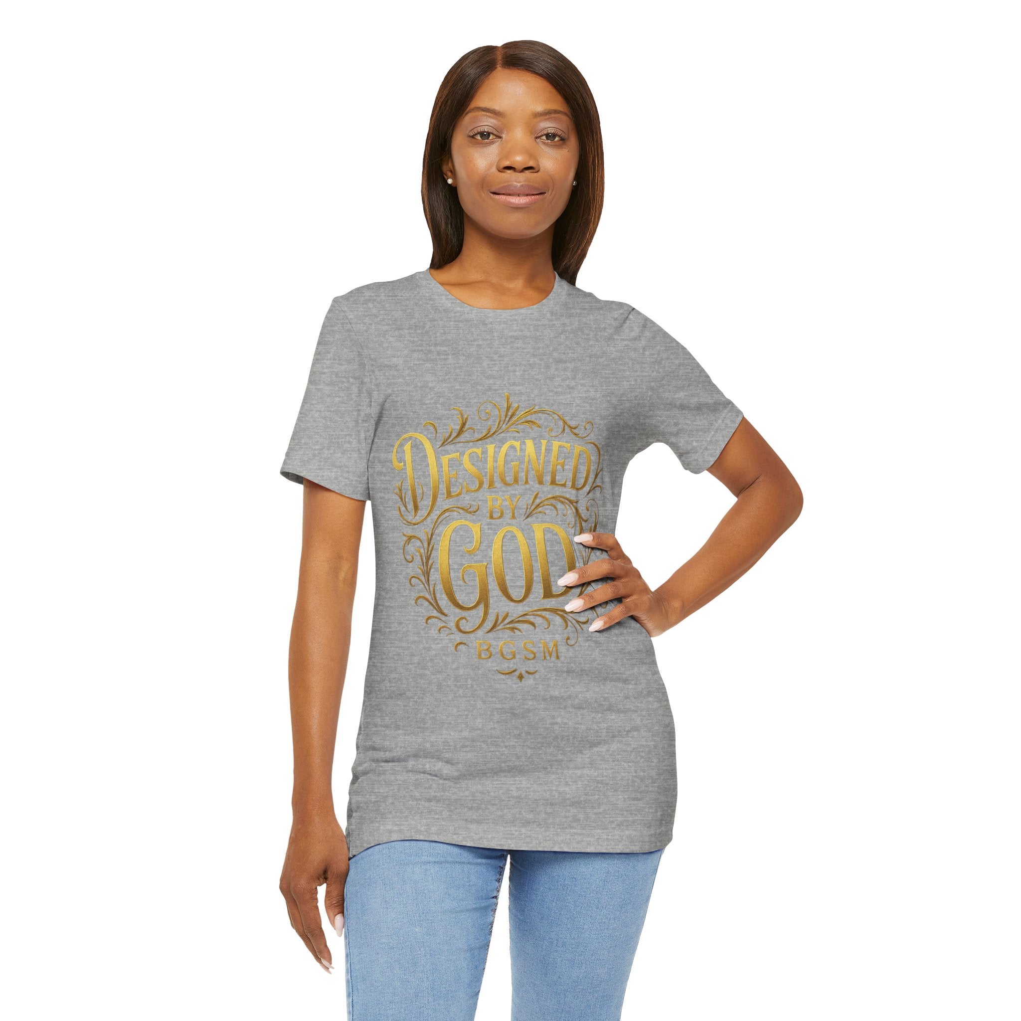 BGSM Designed by God Tee — Inspirational Christian Short Sleeve Shirt (BGSM)
