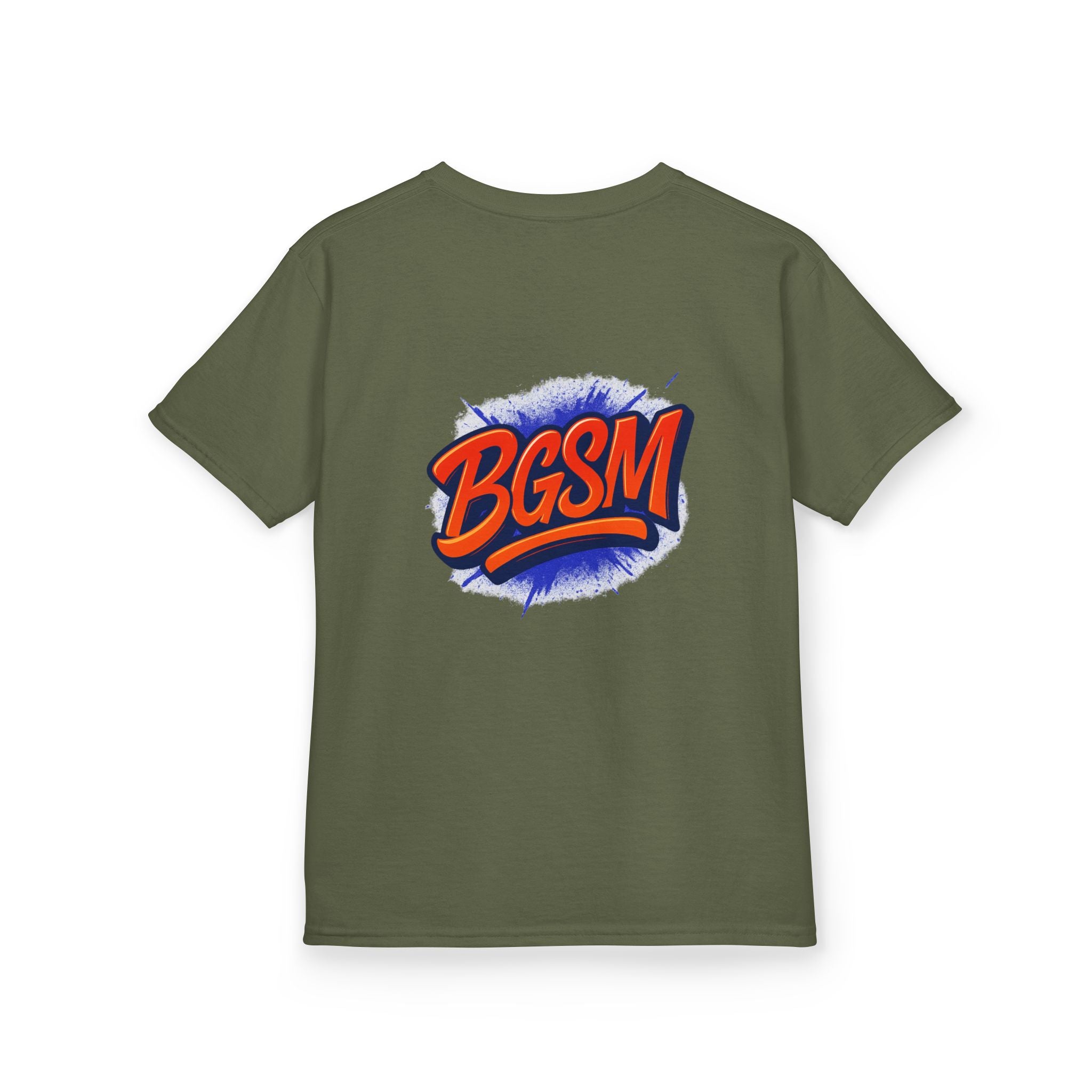 Kids Tee — "Rise Up and Pray" Christian Prayer Shirt with BGSM Back Logo