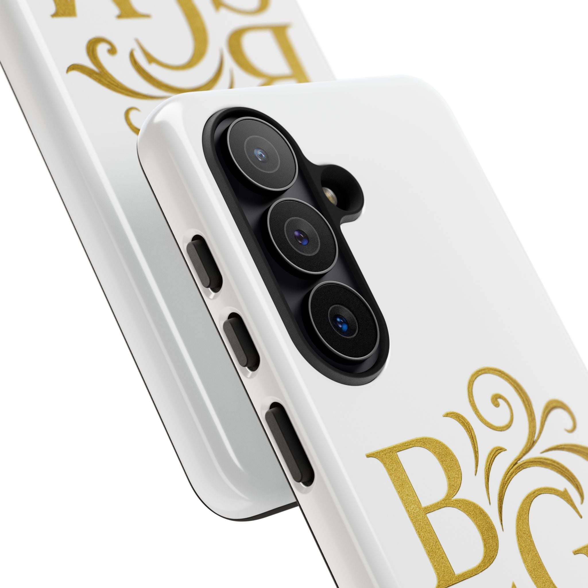 Monogram Tough Case – Elegant Gold B S G M Flourish Phone Case