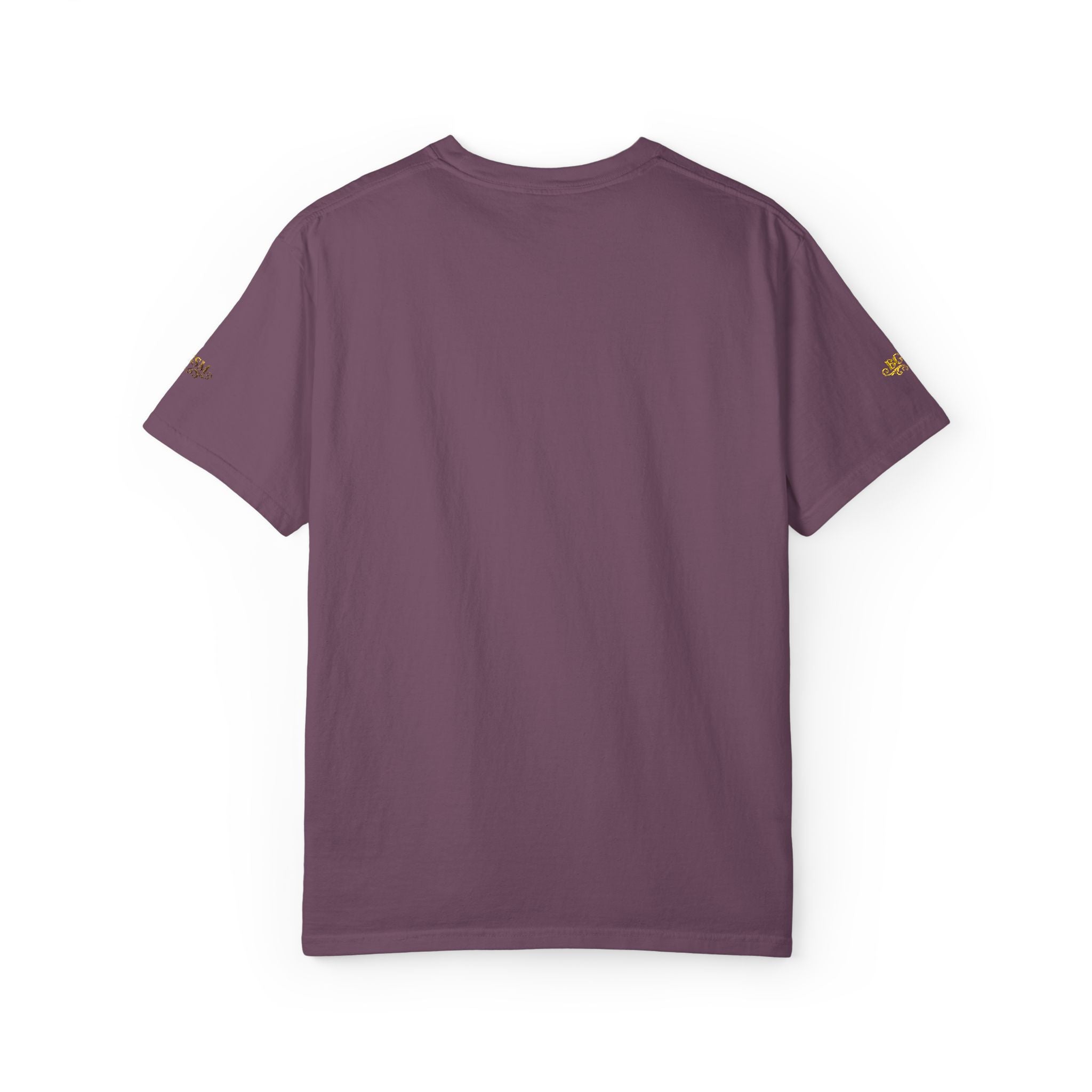 Autumn Fox Pocket T-Shirt — Rust Garment-Dyed Tee with Pocket Fox Design