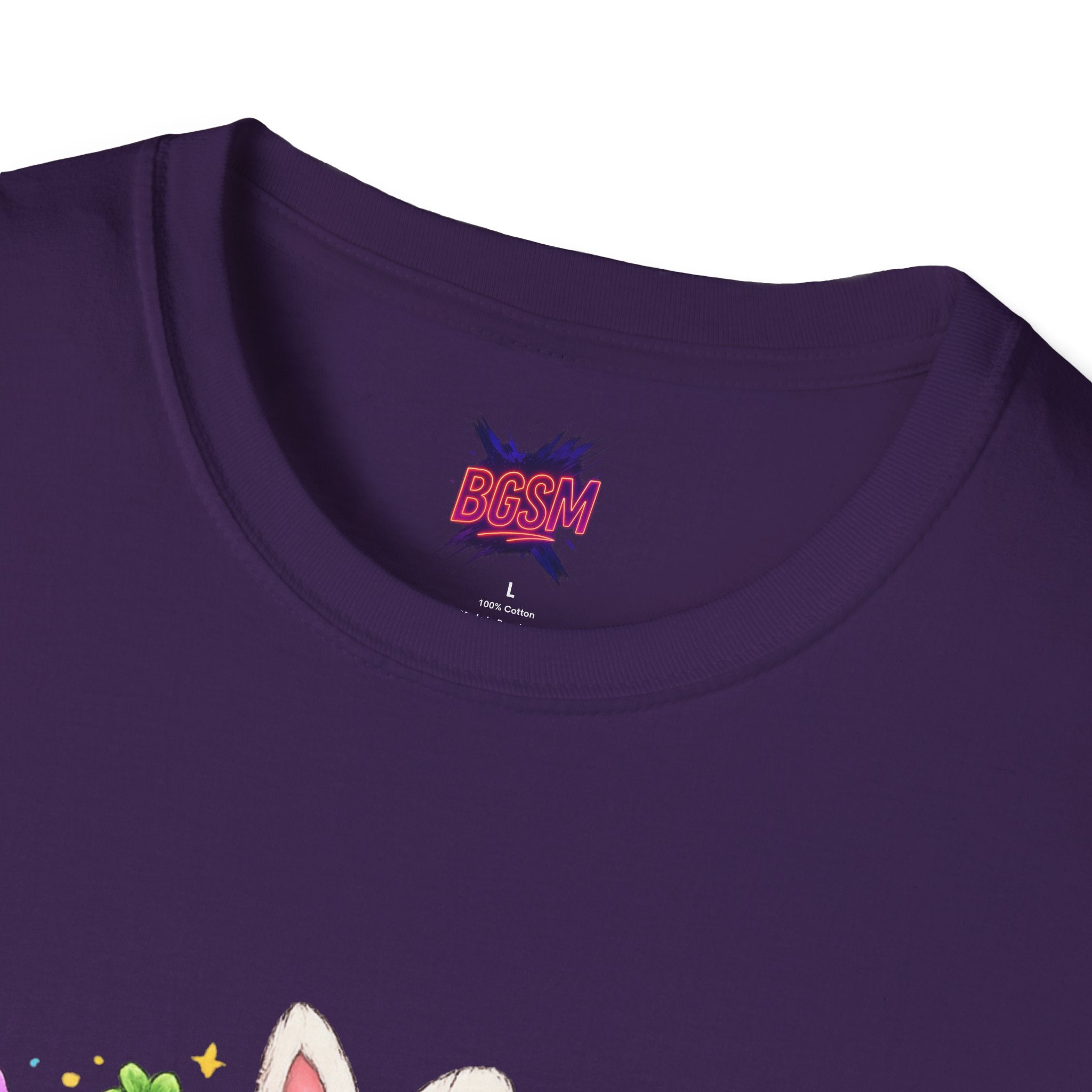 BGSM Happy Easter T-Shirt — Pastel Bunny & Eggs Holiday Tee