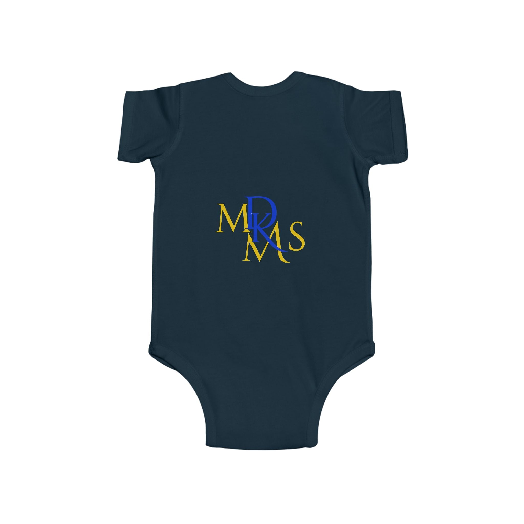 BGSM Happy Easter Baby Bodysuit — Infant Fine Jersey Easter Onesie with Colorful Block Design