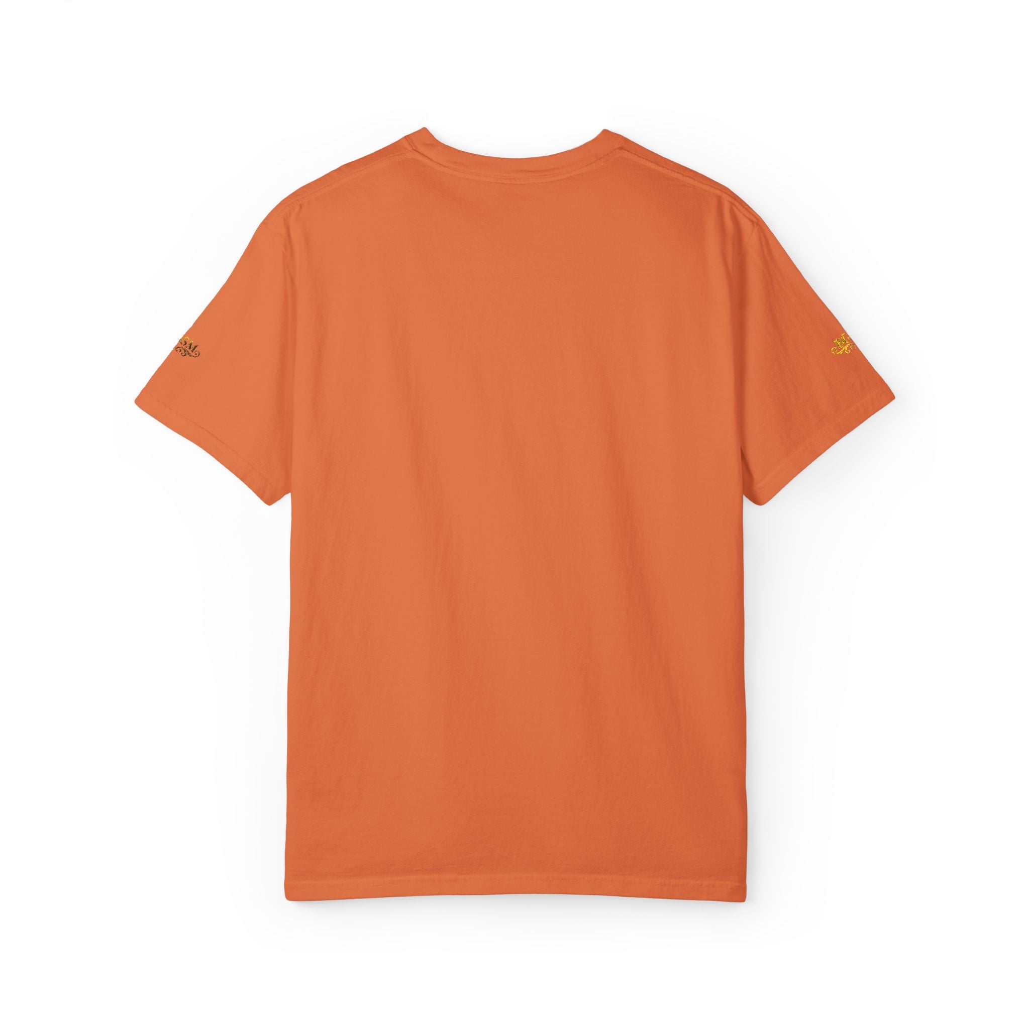 Autumn Fox Pocket T-Shirt — Rust Garment-Dyed Tee with Pocket Fox Design