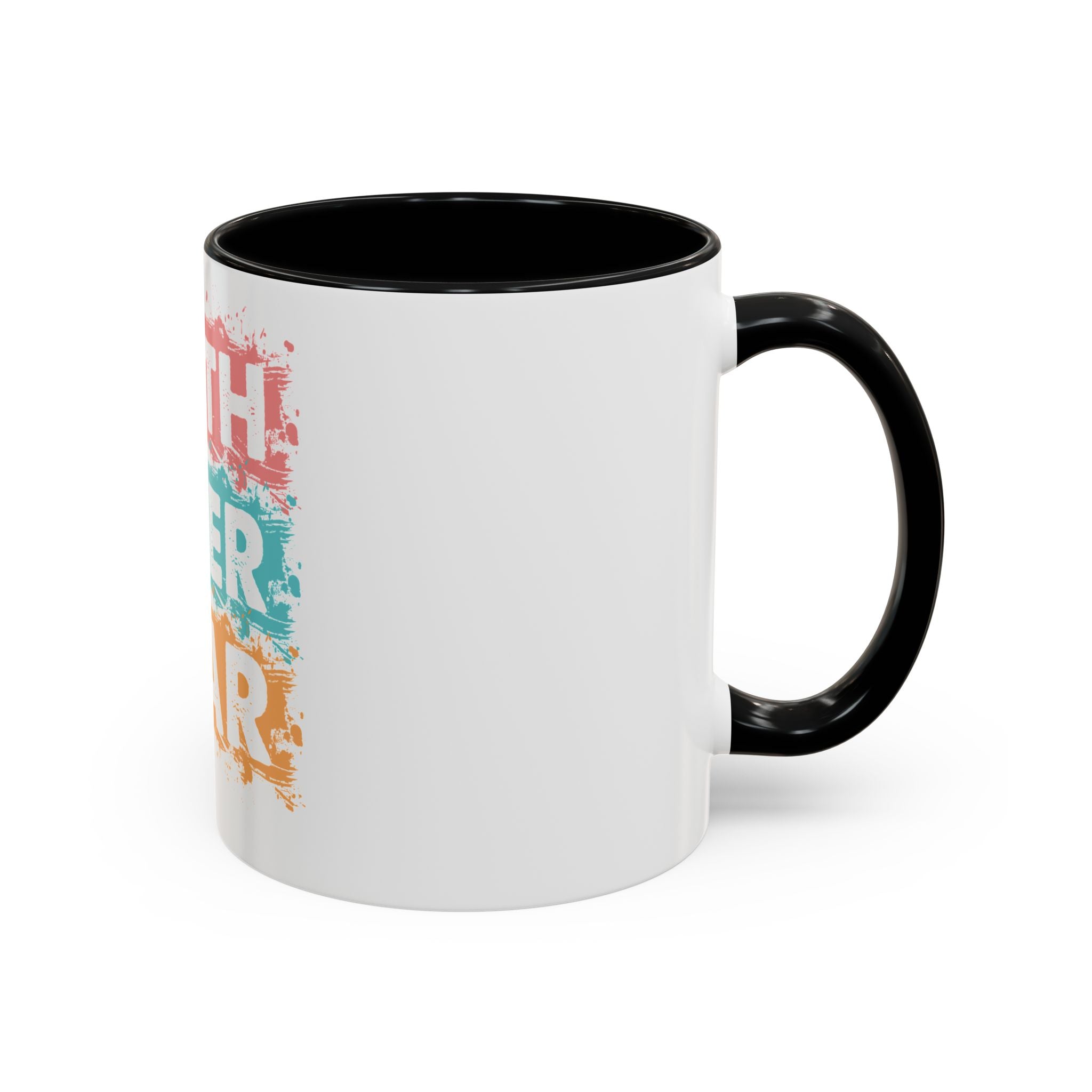 Faith Over Fear Accent Coffee Mug — Inspirational Christian Ceramic Mug (11/15oz)