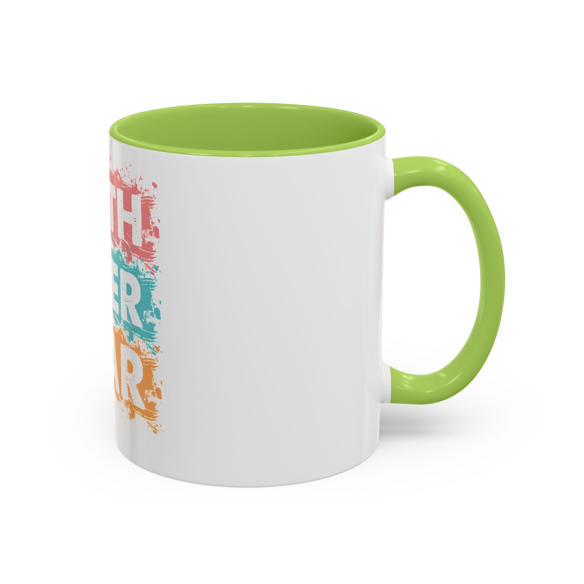 Faith Over Fear Accent Coffee Mug — Inspirational Christian Ceramic Mug (11/15oz)