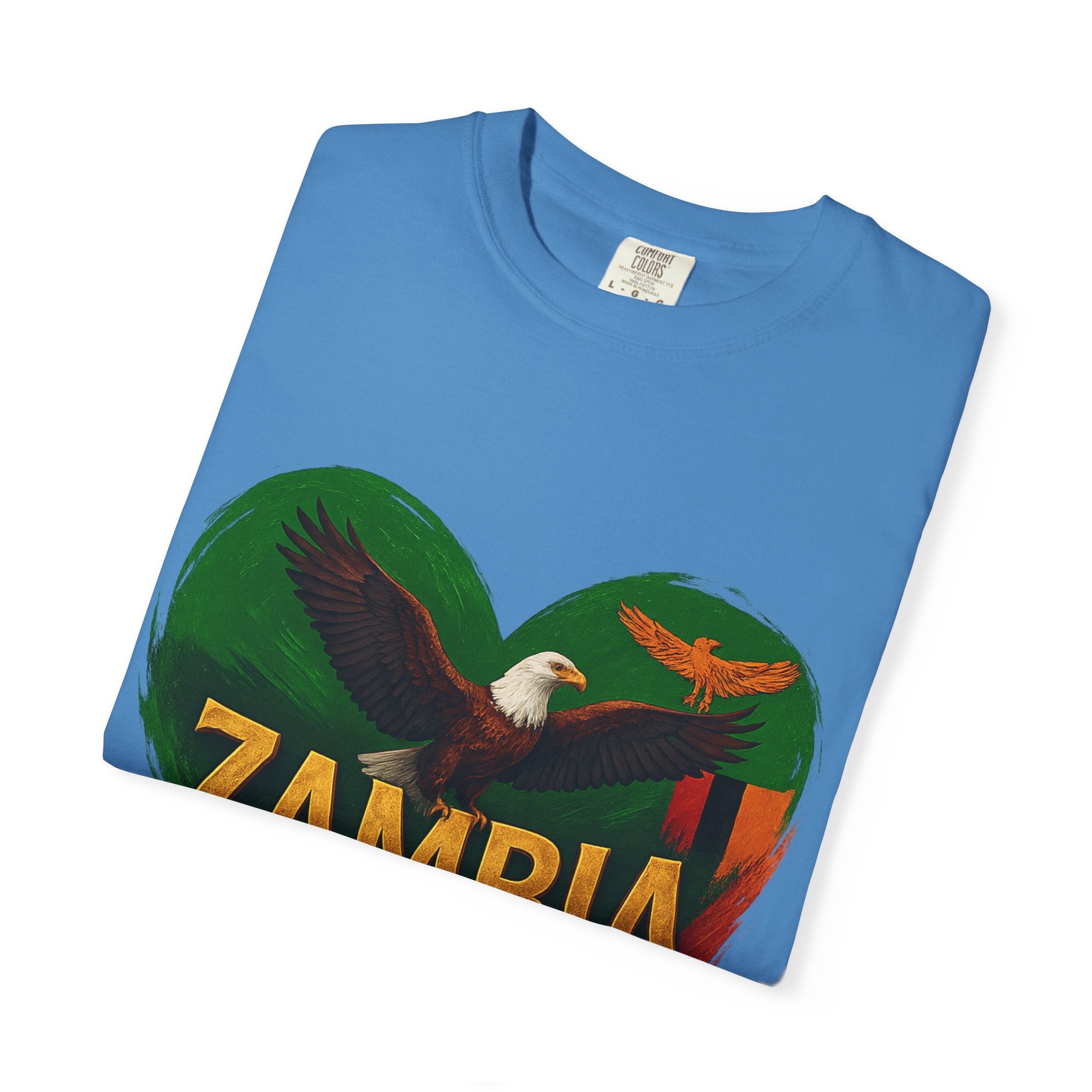 BGSM Zambia Heart Eagle T-Shirt — Patriotic Zambia Graphic Tee