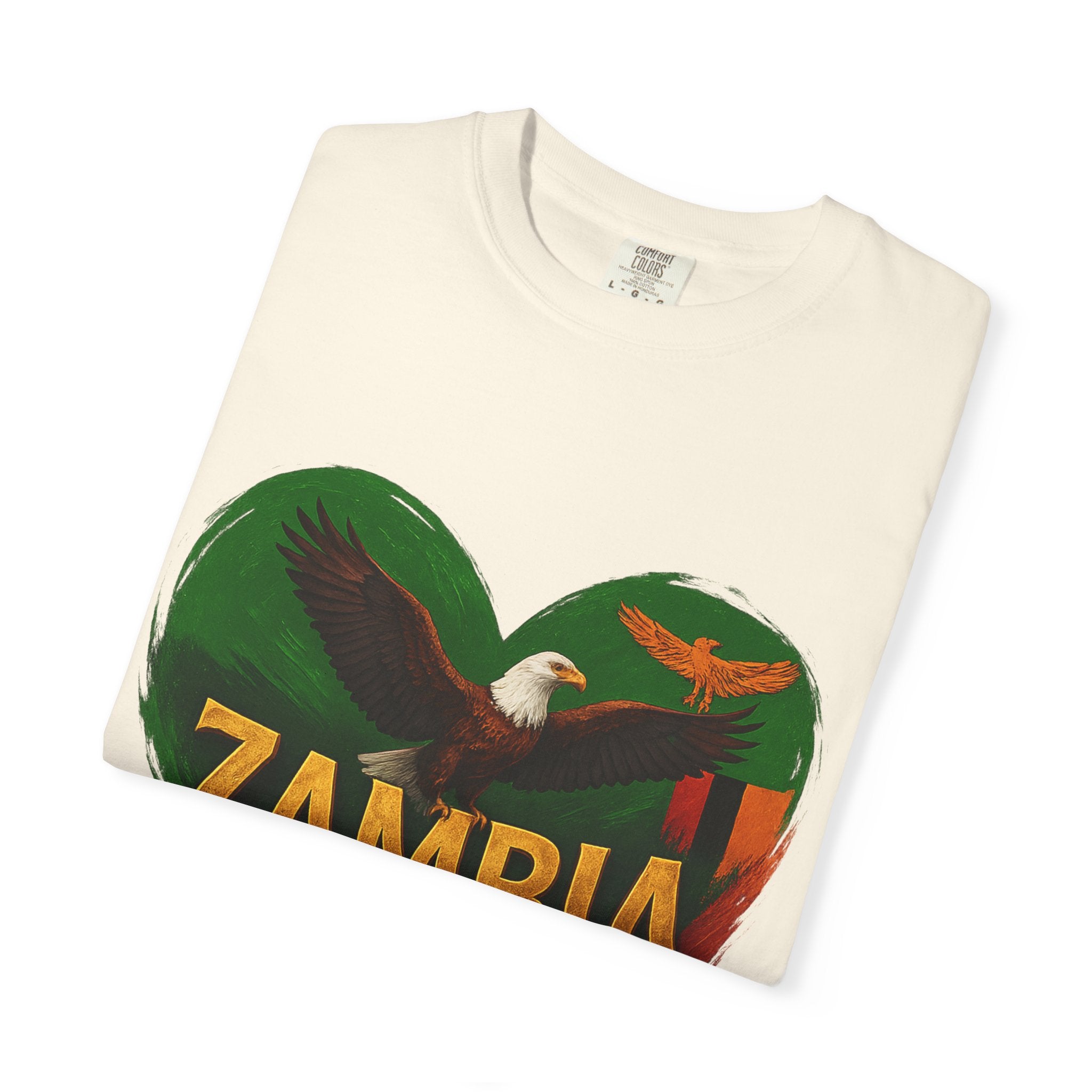 BGSM Zambia Heart Eagle T-Shirt — Patriotic Zambia Graphic Tee