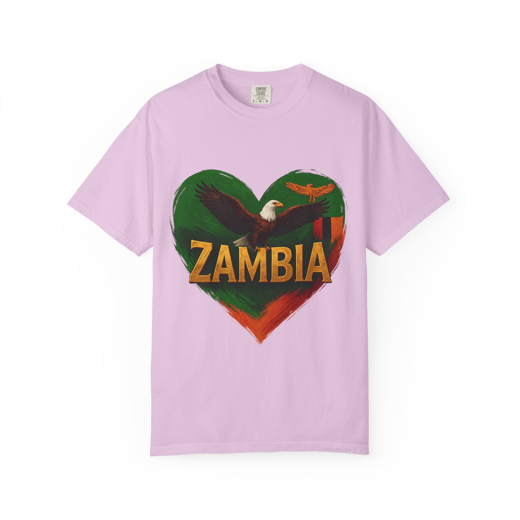 BGSM Zambia Heart Eagle T-Shirt — Patriotic Zambia Graphic Tee
