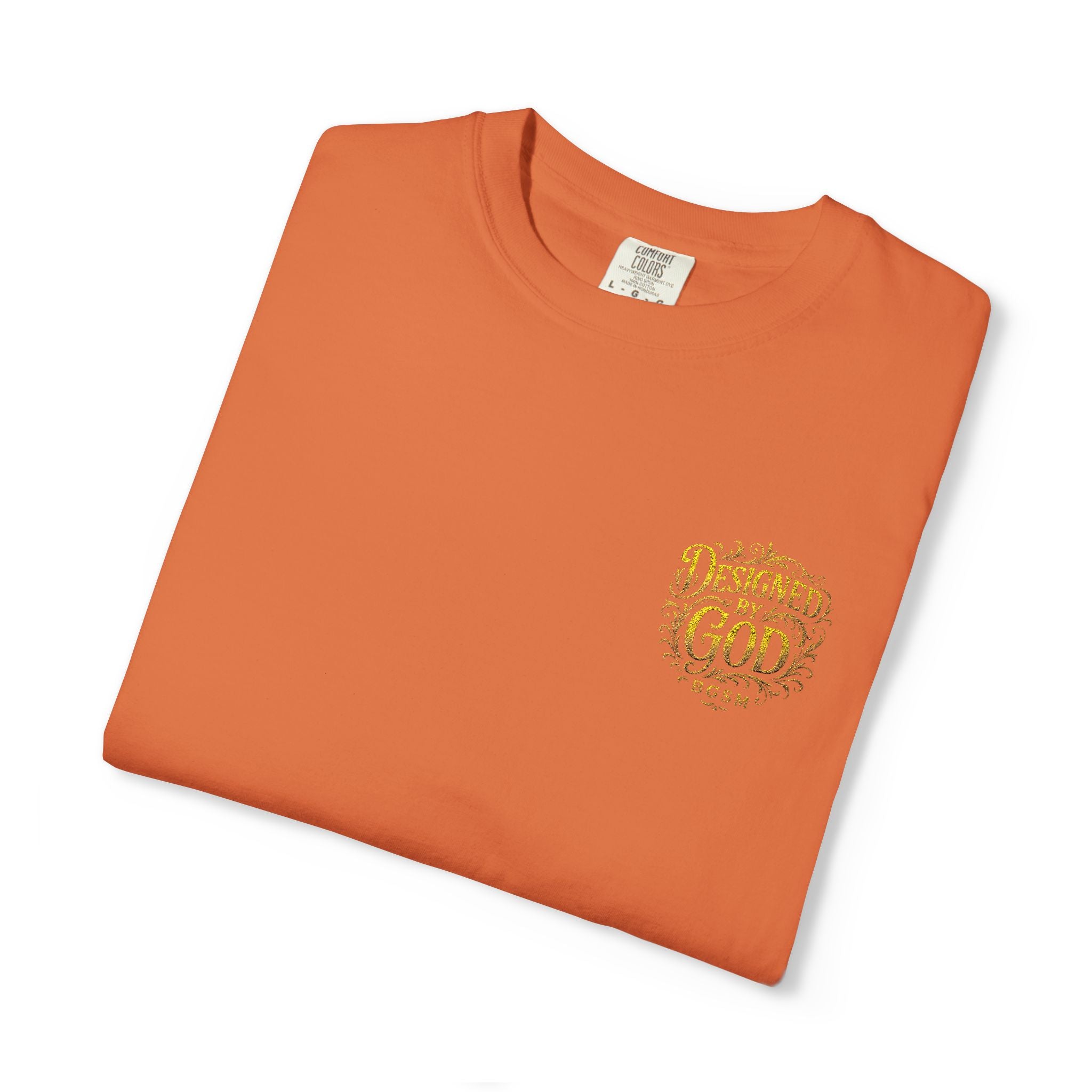 Autumn Fox Pocket T-Shirt — Rust Garment-Dyed Tee with Pocket Fox Design