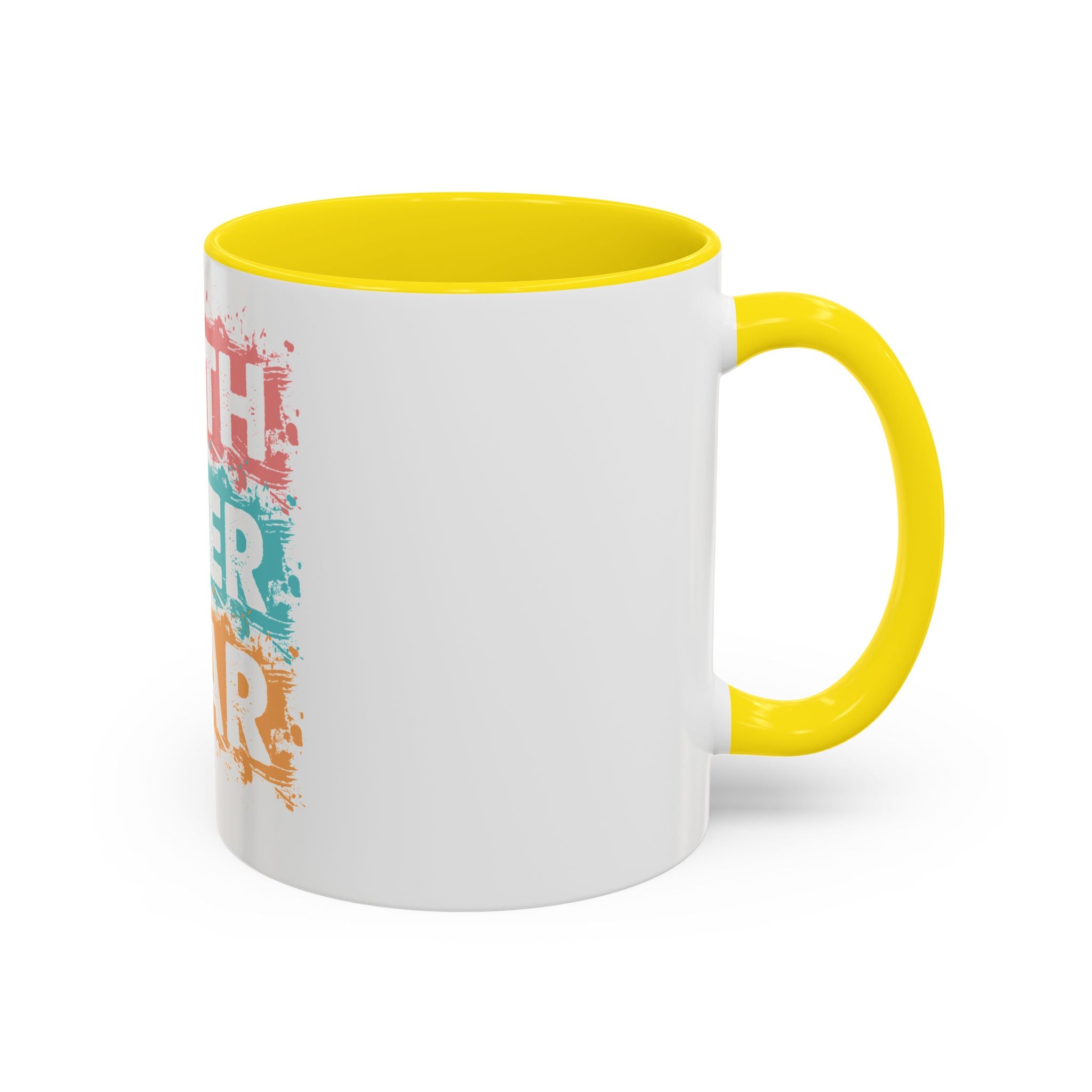 Faith Over Fear Accent Coffee Mug — Inspirational Christian Ceramic Mug (11/15oz)