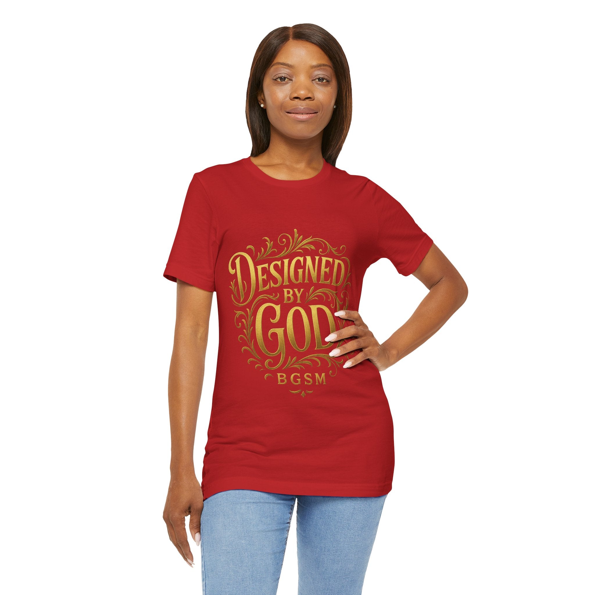 BGSM Designed by God Tee — Inspirational Christian Short Sleeve Shirt (BGSM)