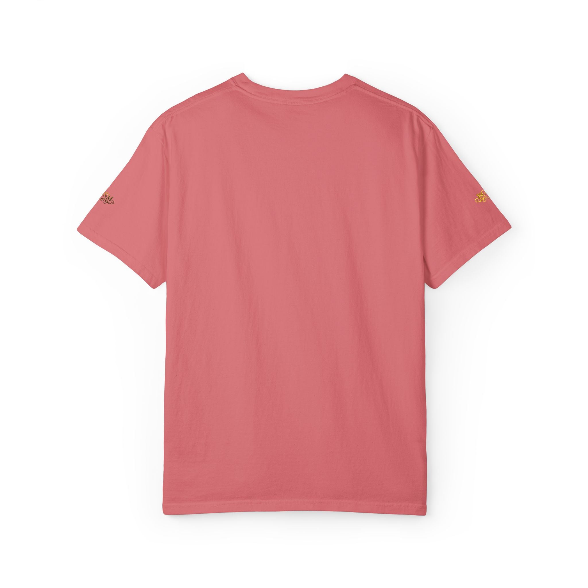 Autumn Fox Pocket T-Shirt — Rust Garment-Dyed Tee with Pocket Fox Design
