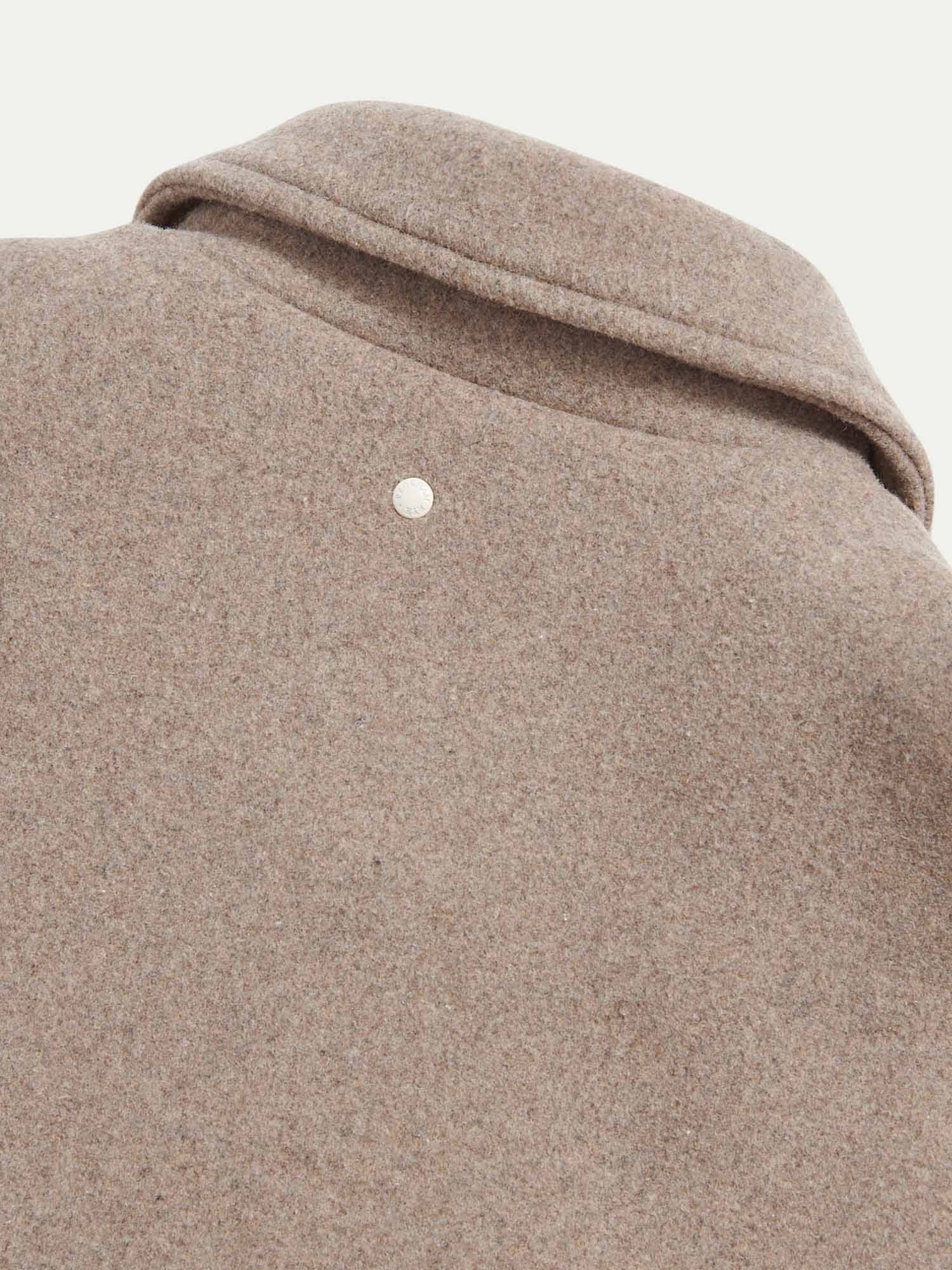Wool Blend Bomber Jacket in Simply Taupe