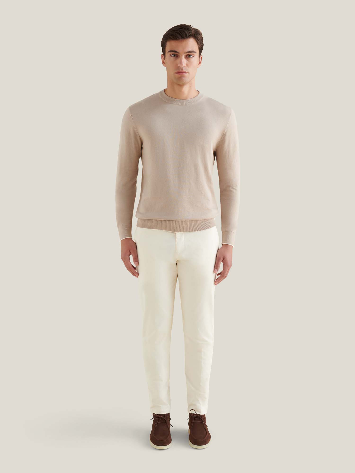 Jersey Knit Crew in Simply Taupe