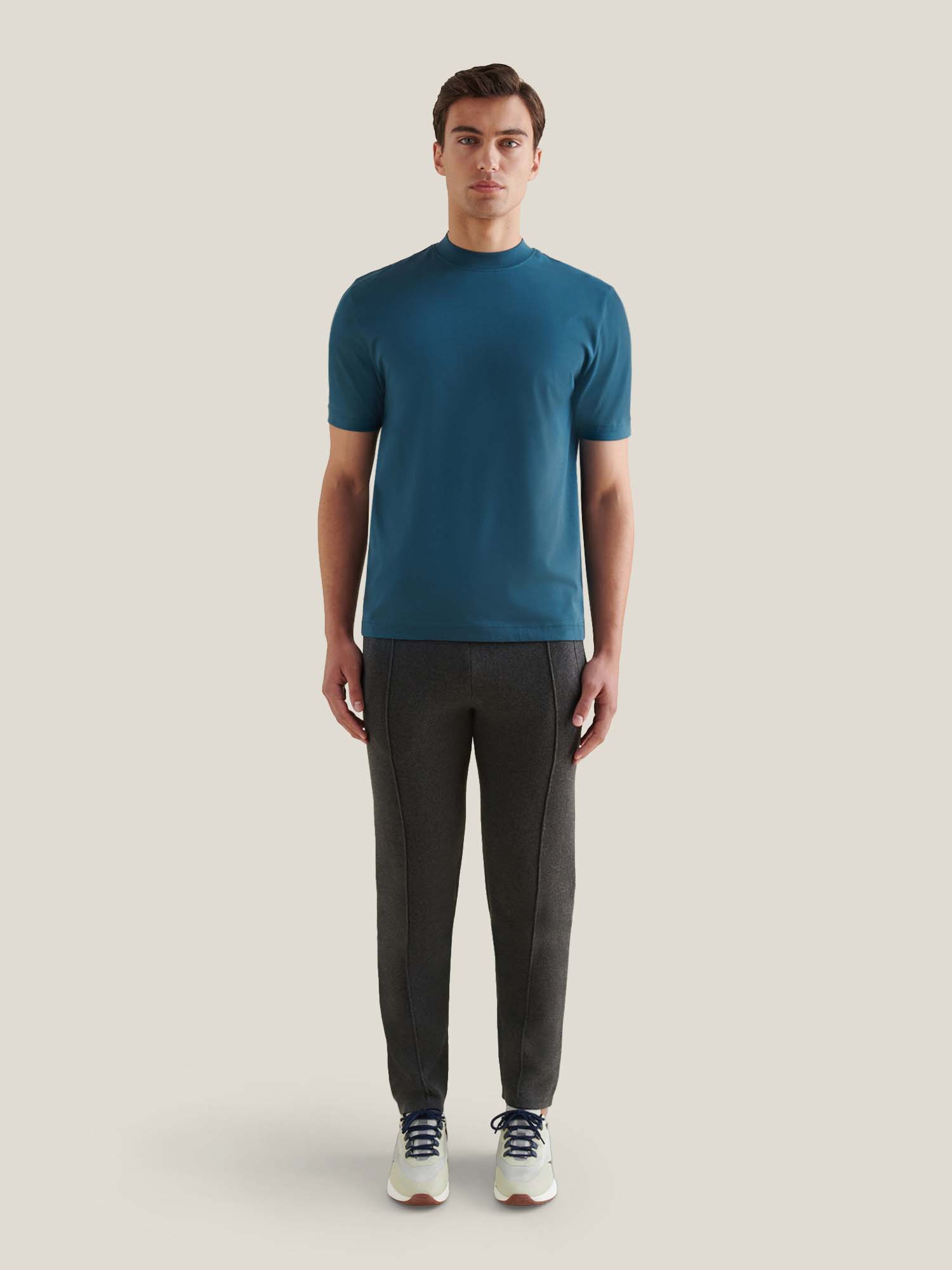 Devonshire Mercerised Cotton T-Shirt in Stargazer