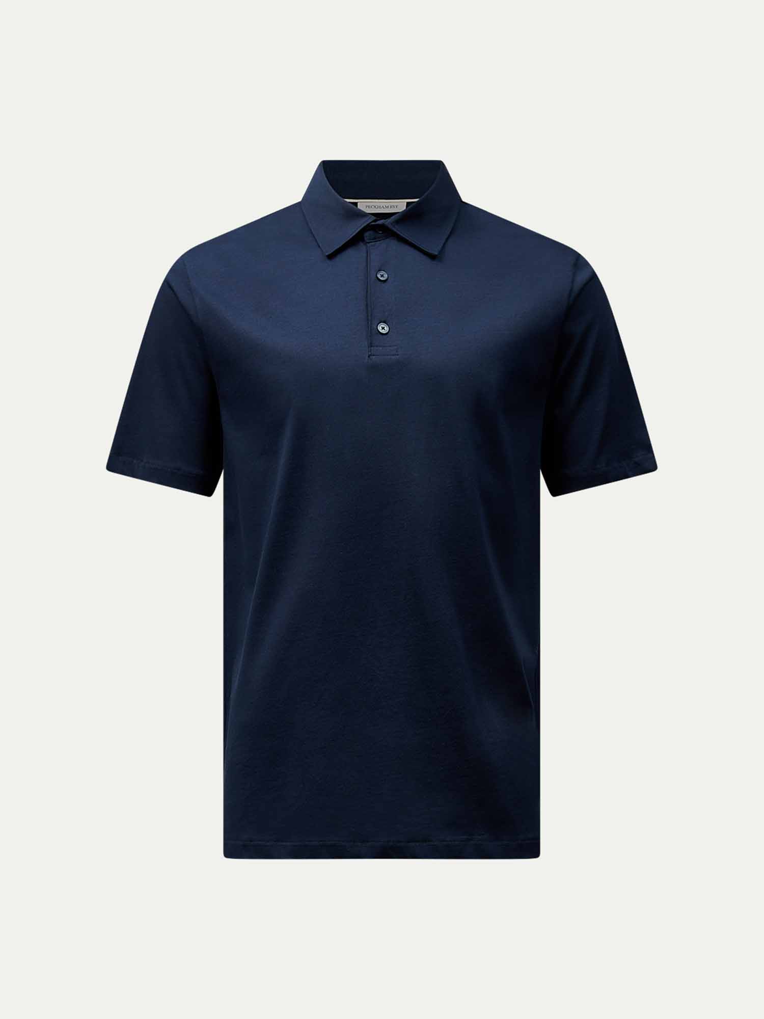 Wardour Mercerised Cotton Polo Shirt in Dark Sapphire Navy