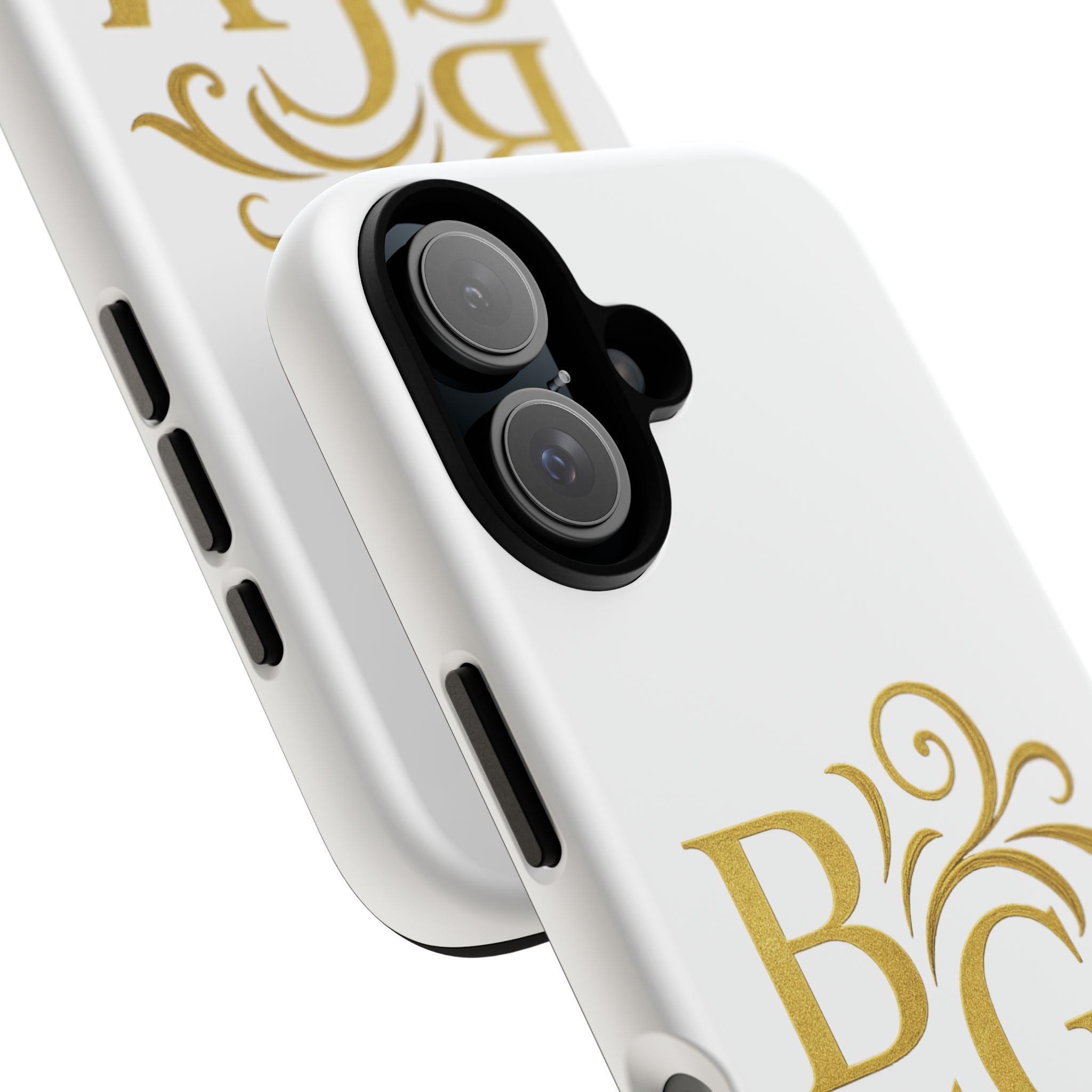 Monogram Tough Case – Elegant Gold B S G M Flourish Phone Case