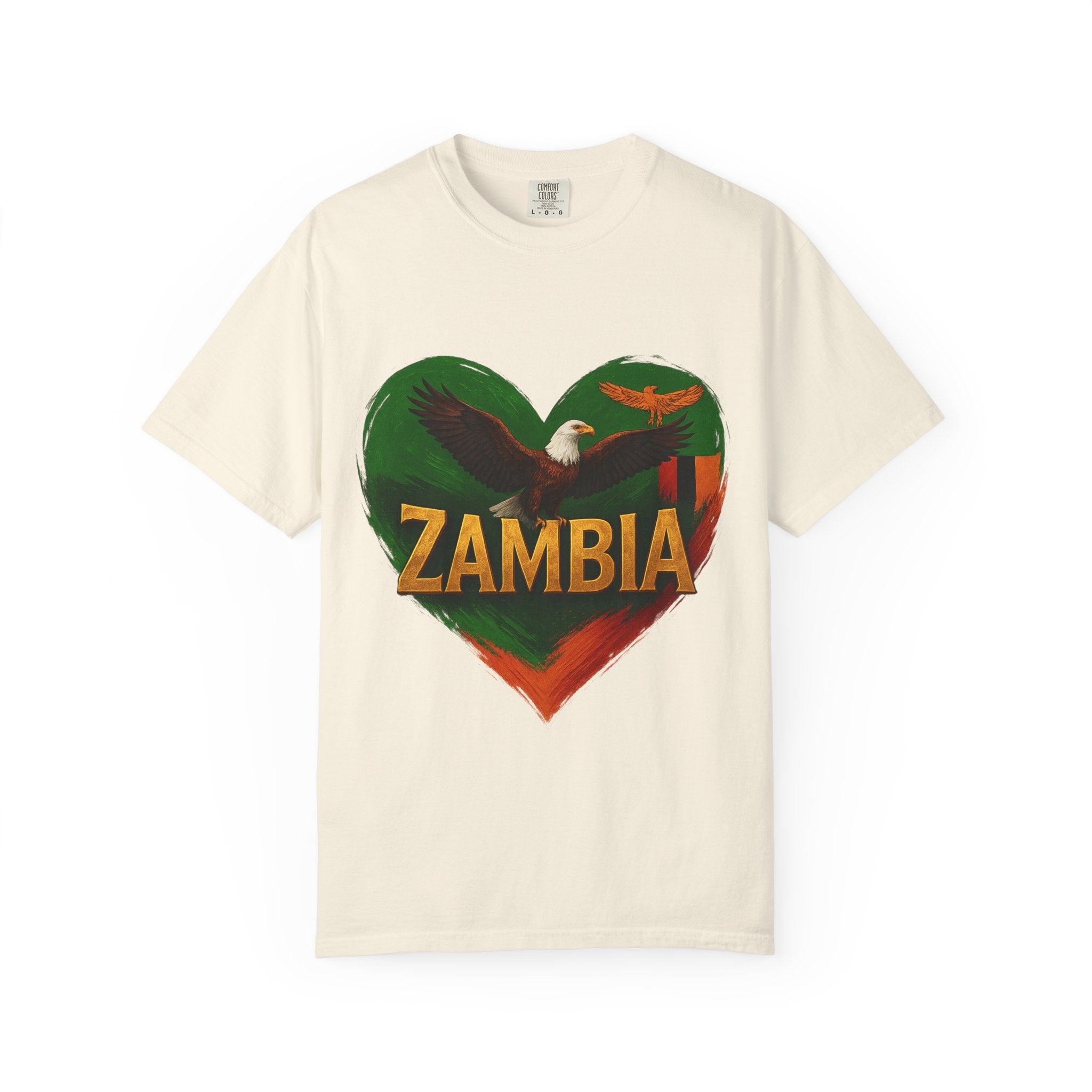 BGSM Zambia Heart Eagle T-Shirt — Patriotic Zambia Graphic Tee