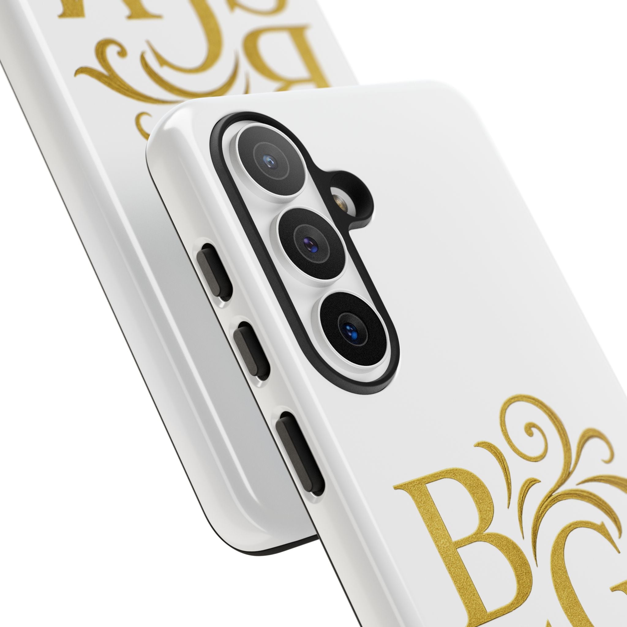 Monogram Tough Case – Elegant Gold B S G M Flourish Phone Case