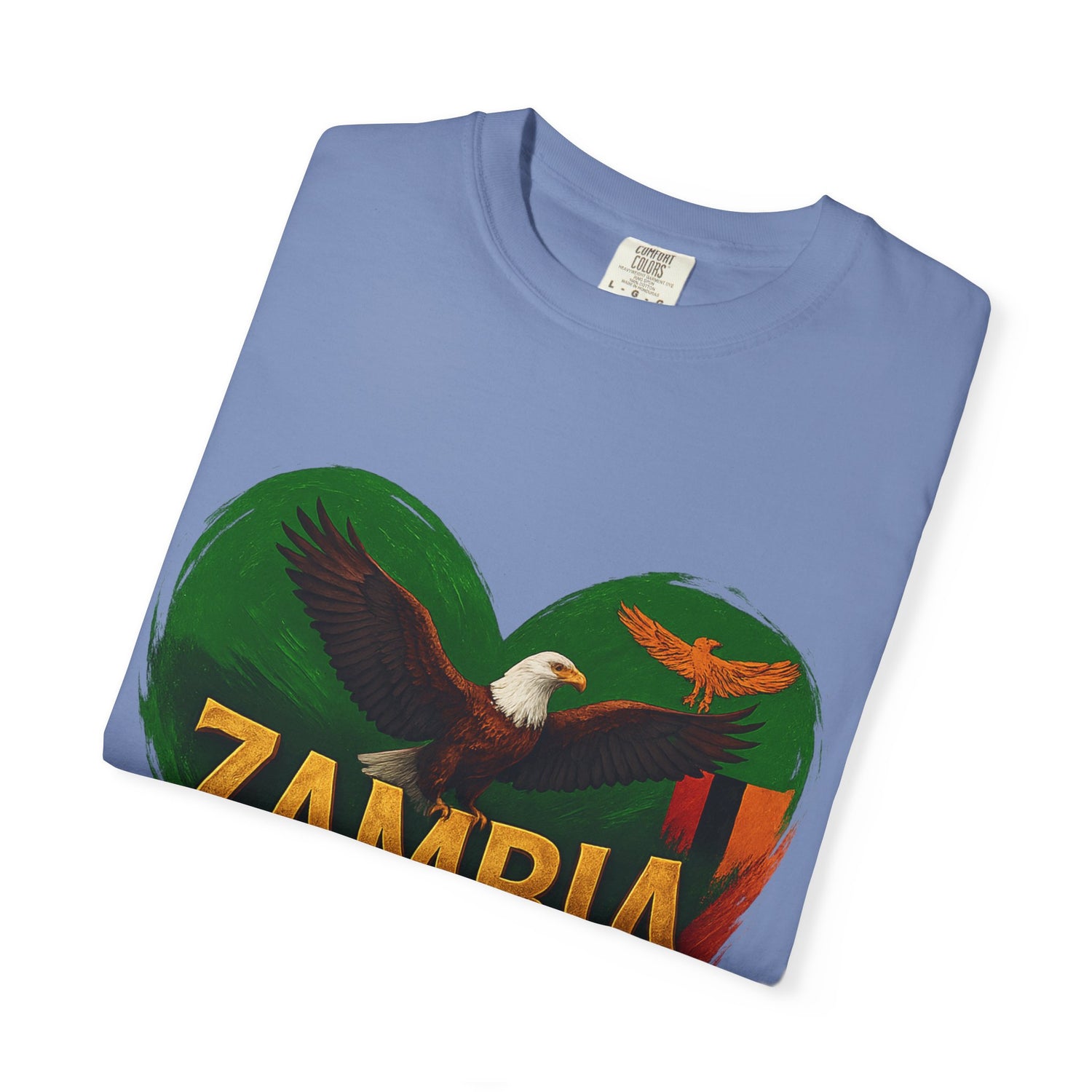 BGSM Zambia Heart Eagle T-Shirt — Patriotic Zambia Graphic Tee