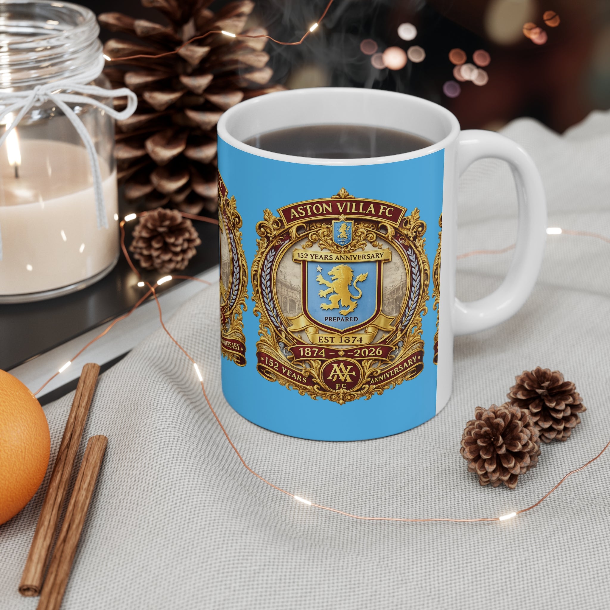 Gold Crest Ceramic Mug – 11oz &amp; 15oz Commemorative Anniversary Design