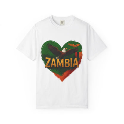 BGSM Zambia Heart Eagle T-Shirt — Patriotic Zambia Graphic Tee