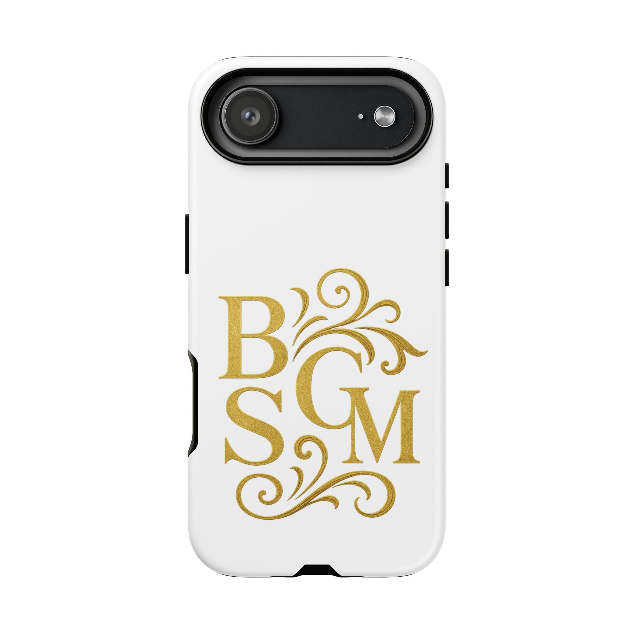 Monogram Tough Case – Elegant Gold B S G M Flourish Phone Case