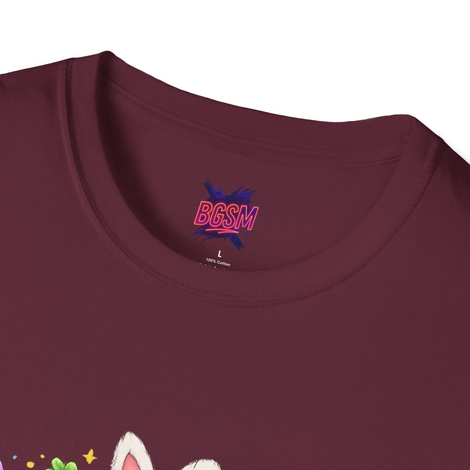 BGSM Happy Easter T-Shirt — Pastel Bunny &amp; Eggs Holiday Tee