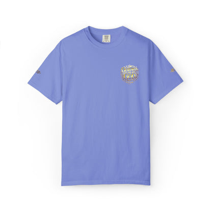 Autumn Fox Pocket T-Shirt — Rust Garment-Dyed Tee with Pocket Fox Design