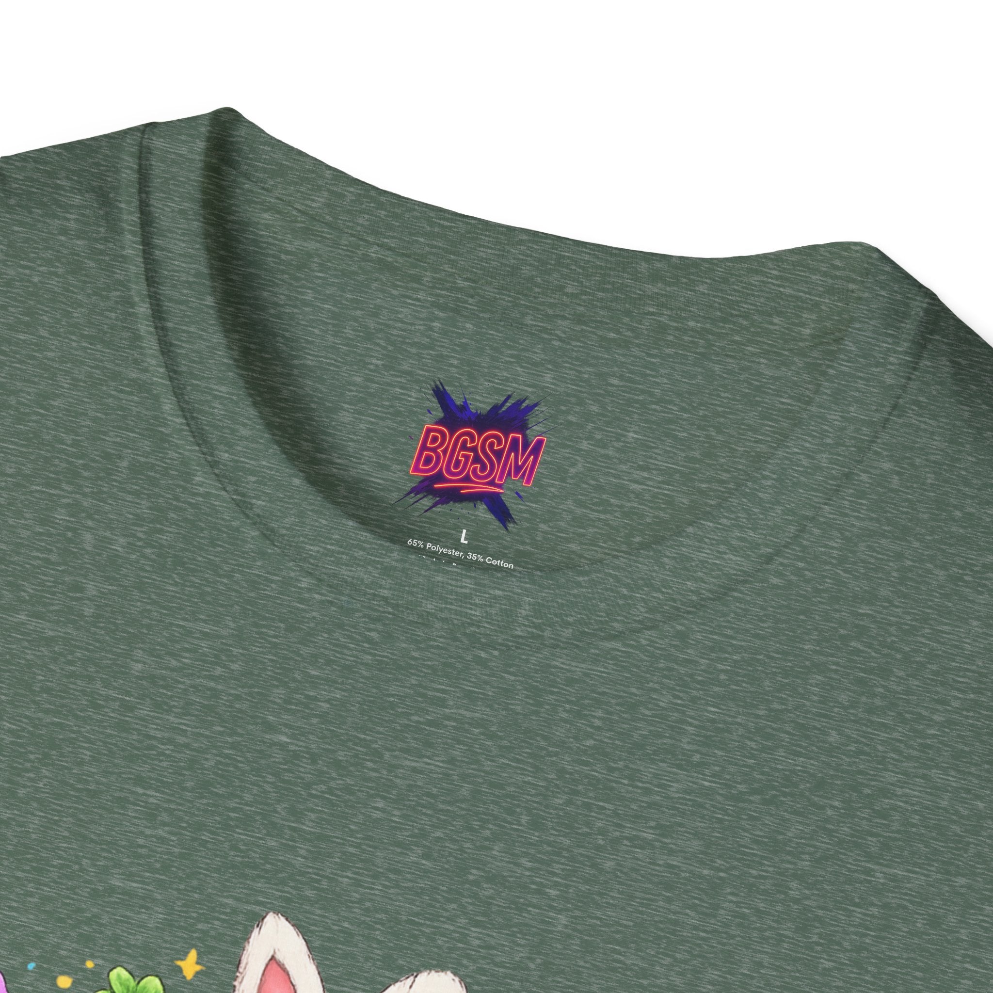 BGSM Happy Easter T-Shirt — Pastel Bunny &amp; Eggs Holiday Tee