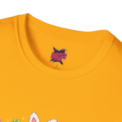 BGSM Happy Easter T-Shirt — Pastel Bunny &amp; Eggs Holiday Tee