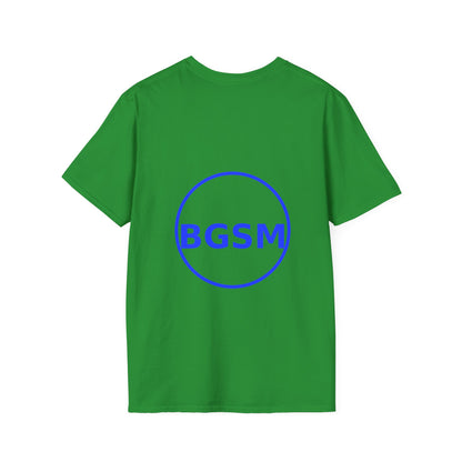 BGSM Monogram T-Shirt — Decorative Gold Front &amp; Blue Circle Back