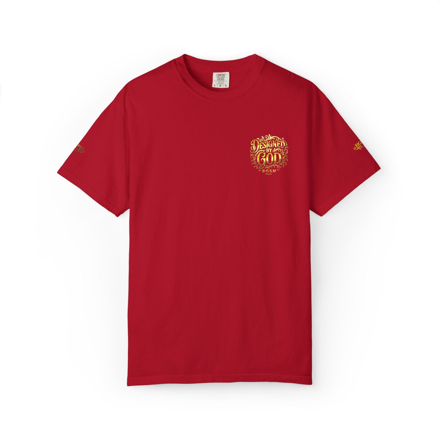 Autumn Fox Pocket T-Shirt — Rust Garment-Dyed Tee with Pocket Fox Design