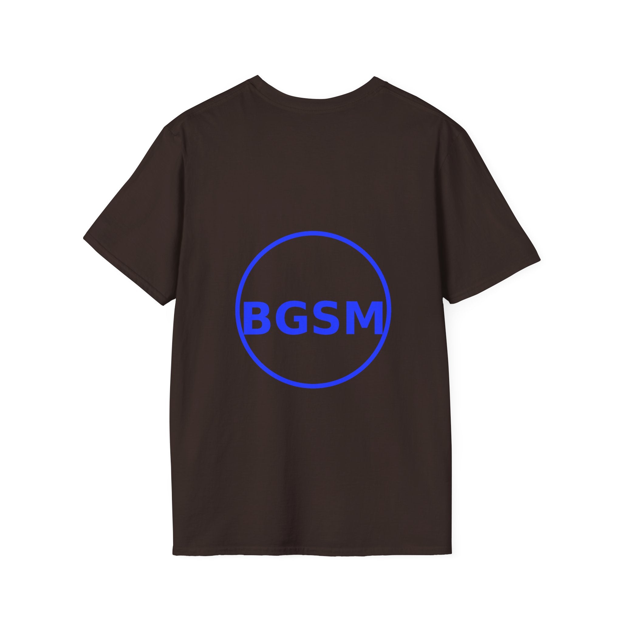 BGSM Monogram T-Shirt — Decorative Gold Front &amp; Blue Circle Back