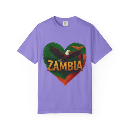 BGSM Zambia Heart Eagle T-Shirt — Patriotic Zambia Graphic Tee