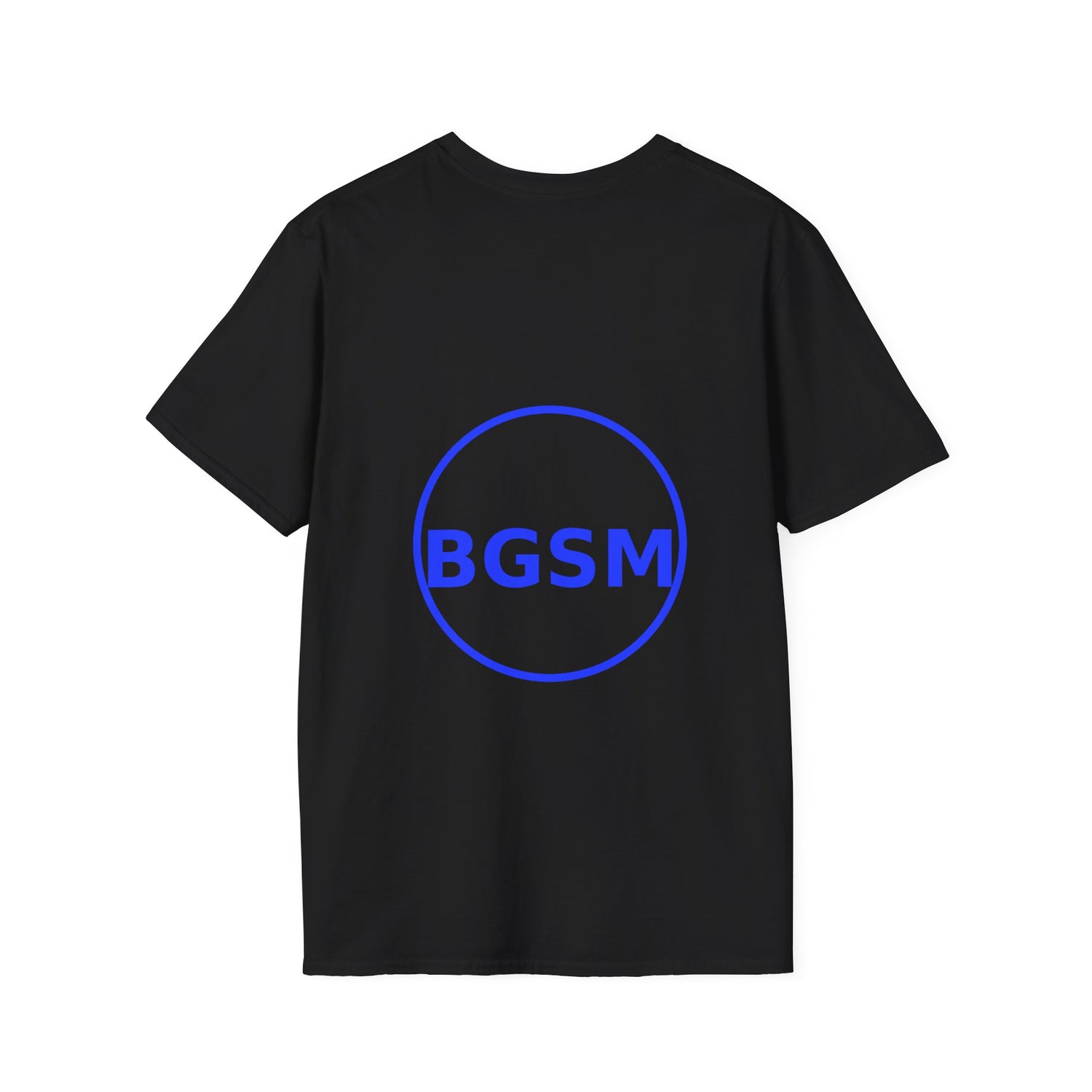 BGSM Monogram T-Shirt — Decorative Gold Front &amp; Blue Circle Back