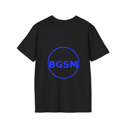 BGSM Monogram T-Shirt — Decorative Gold Front &amp; Blue Circle Back