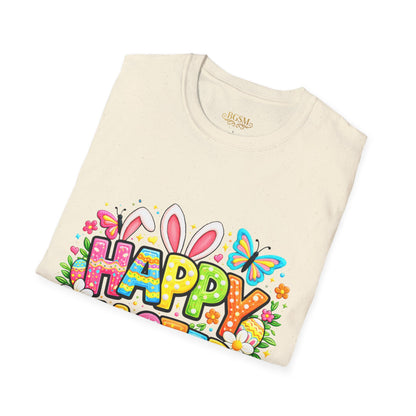 BGSM Easter Bunny Graphic T-Shirt — "Happy Easter" Colorful Holiday Tee