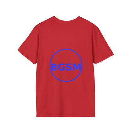 BGSM Monogram T-Shirt — Decorative Gold Front &amp; Blue Circle Back