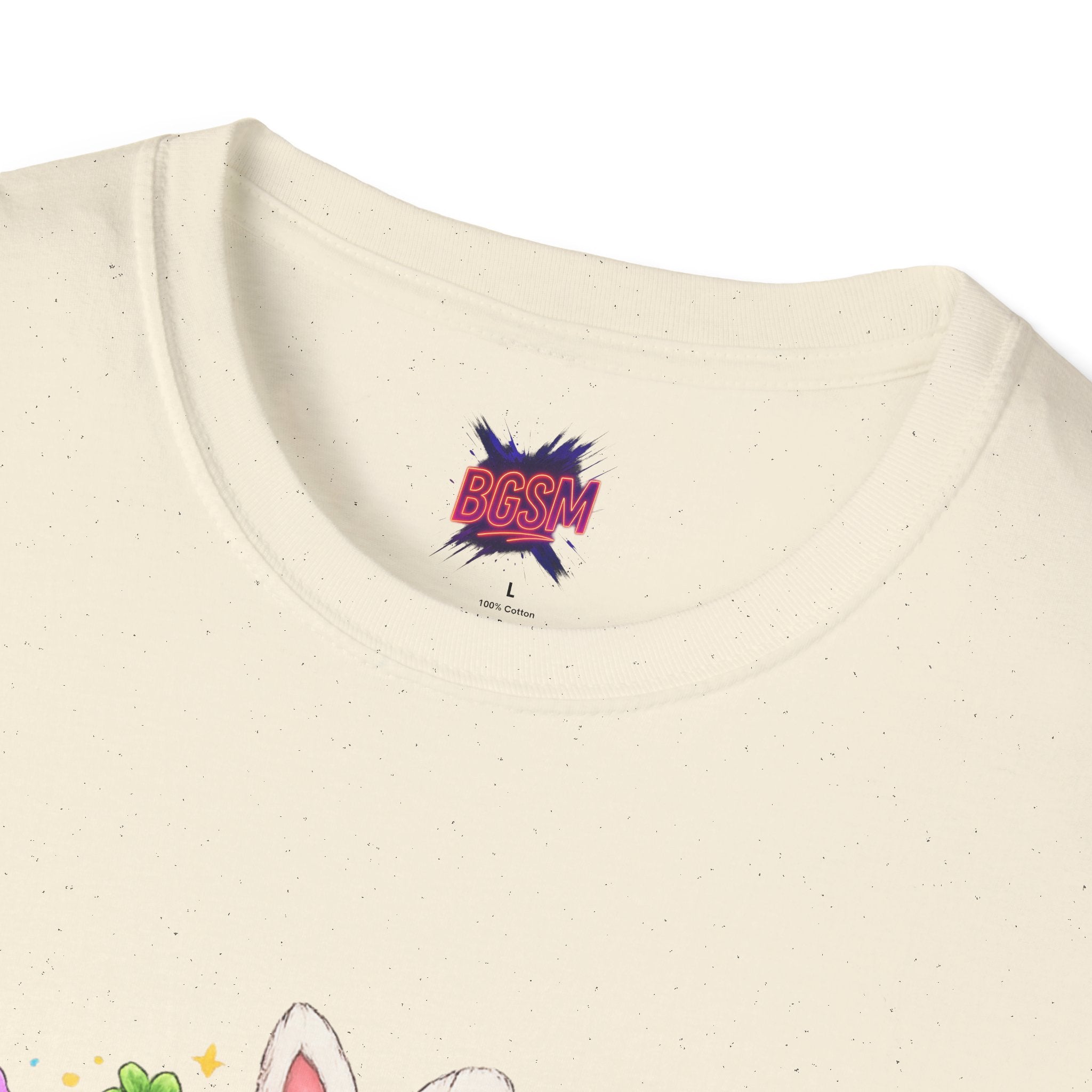 BGSM Happy Easter T-Shirt — Pastel Bunny &amp; Eggs Holiday Tee