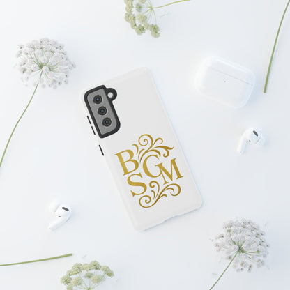 Monogram Tough Case – Elegant Gold B S G M Flourish Phone Case