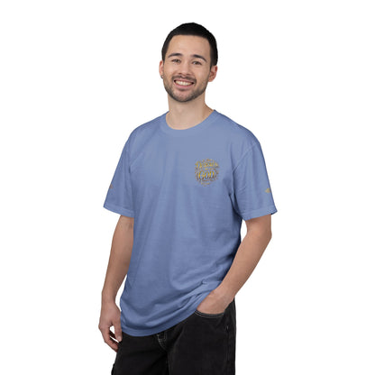 Autumn Fox Pocket T-Shirt — Rust Garment-Dyed Tee with Pocket Fox Design