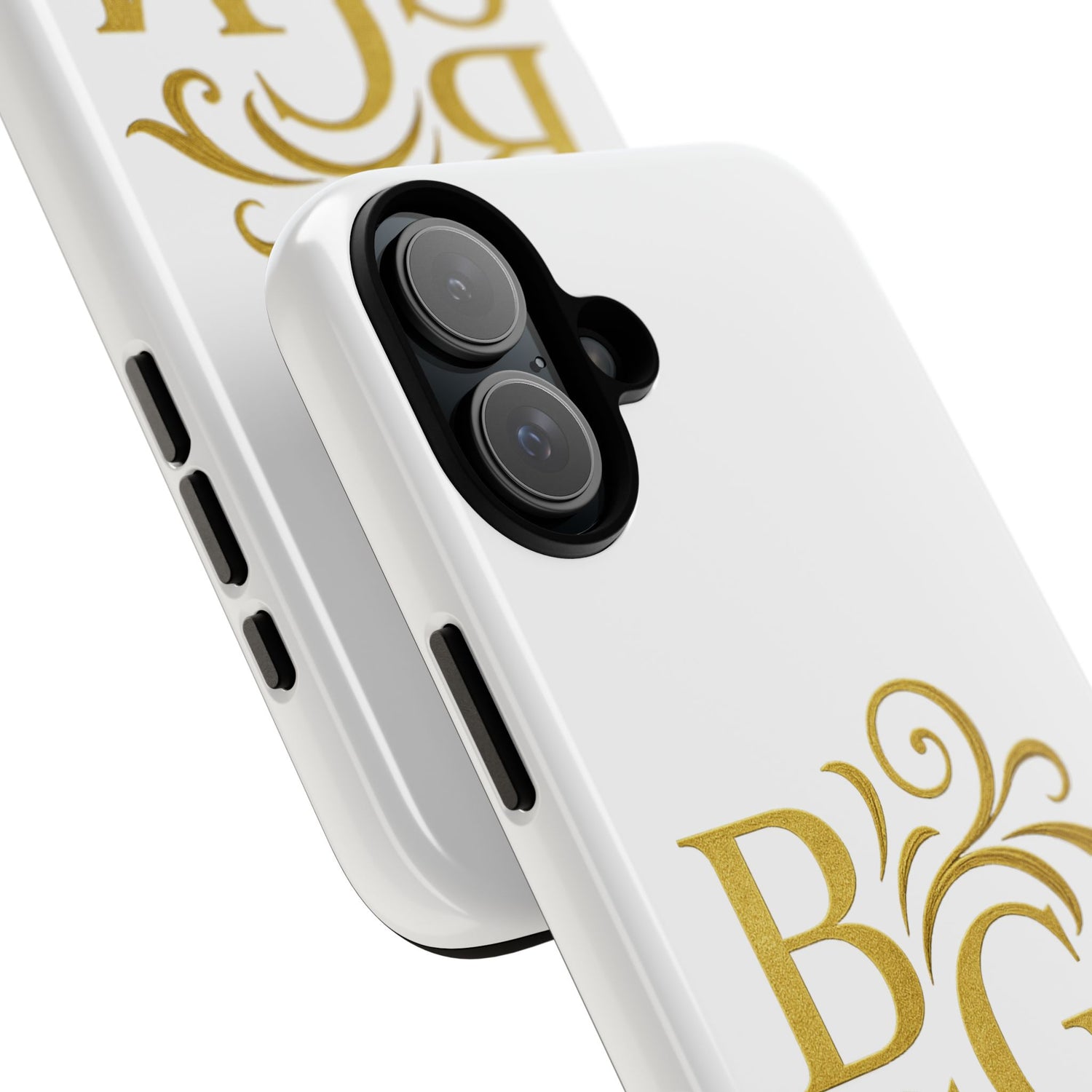 Monogram Tough Case – Elegant Gold B S G M Flourish Phone Case