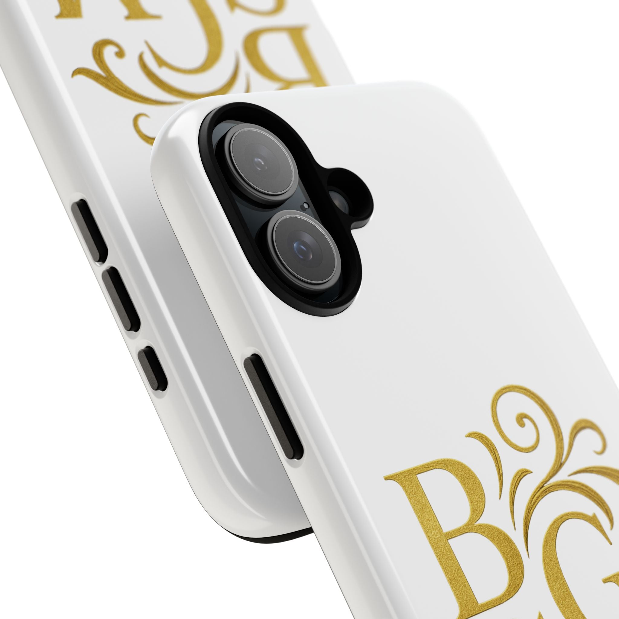 Monogram Tough Case – Elegant Gold B S G M Flourish Phone Case