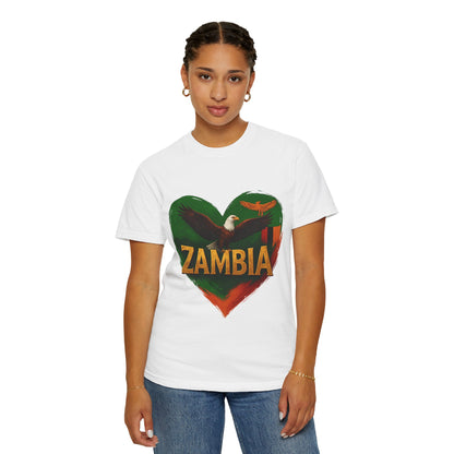 BGSM Zambia Heart Eagle T-Shirt — Patriotic Zambia Graphic Tee