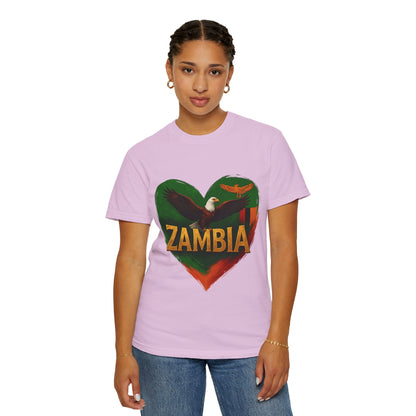 BGSM Zambia Heart Eagle T-Shirt — Patriotic Zambia Graphic Tee