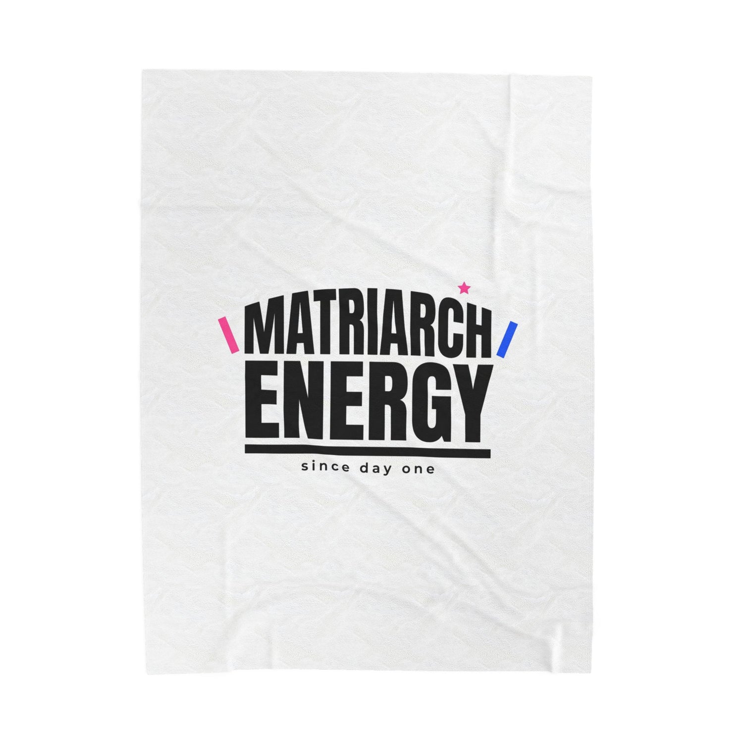 Matriarch Energy Velveteen Plush Blanket | Minimal Typographic Mom Throw
