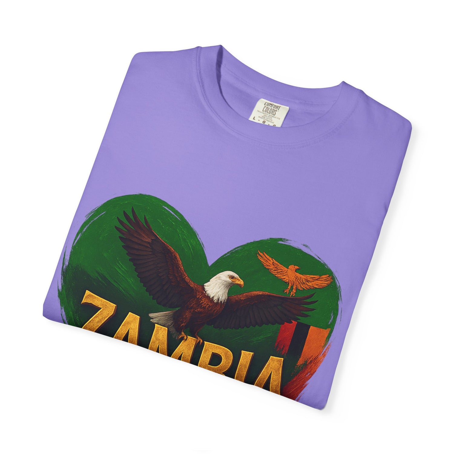 BGSM Zambia Heart Eagle T-Shirt — Patriotic Zambia Graphic Tee