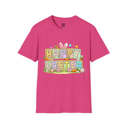 BGSM Happy Easter T-Shirt — Pastel Bunny &amp; Eggs Holiday Tee