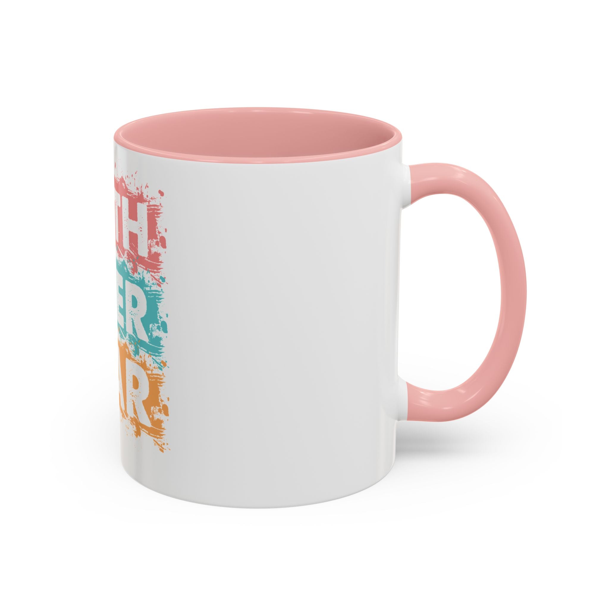 Faith Over Fear Accent Coffee Mug — Inspirational Christian Ceramic Mug (11/15oz)